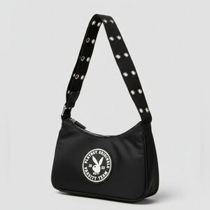 PLAYBOY Black Shoulder Bag RARE Y2K Nostalgia Classic Original